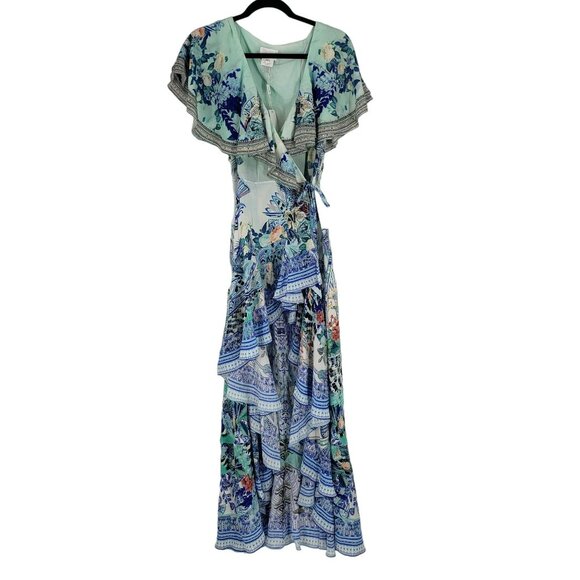 NWT Camilla Frill Sleeve Long Maxi Dress Wings of Luxor Blue Crystal Embellished - Picture 5 of 16